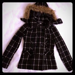 YMI coat with faux fur trim hood